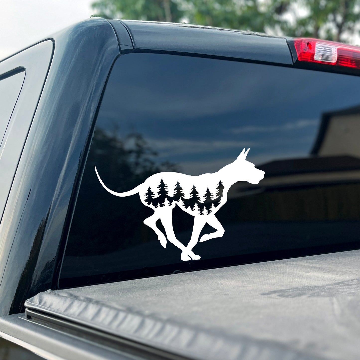 Running Great Dane Dog Vinyl Decal