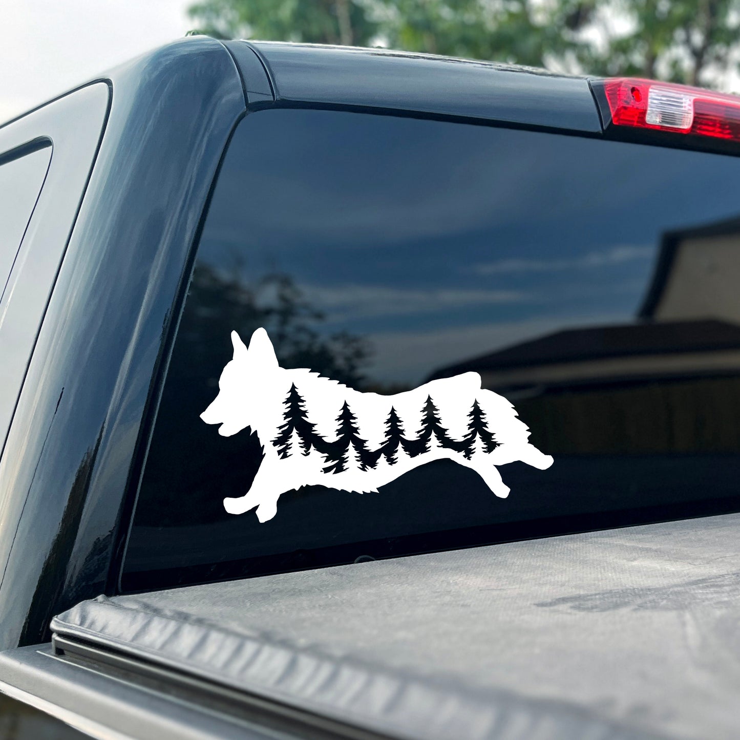 Running Corgi Dog Vinyl Decal