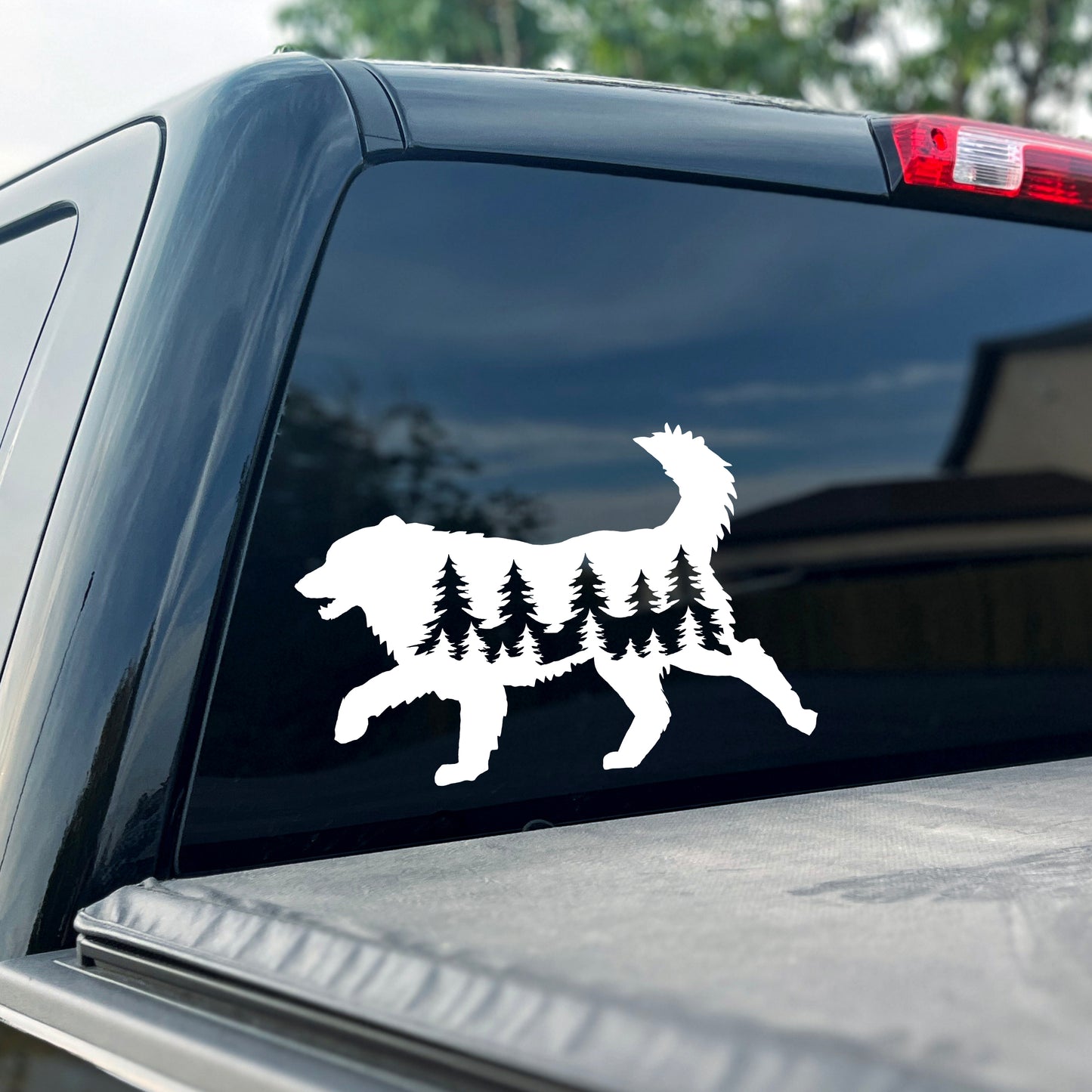 Running Great Pyrenees Dog Vinyl Decal