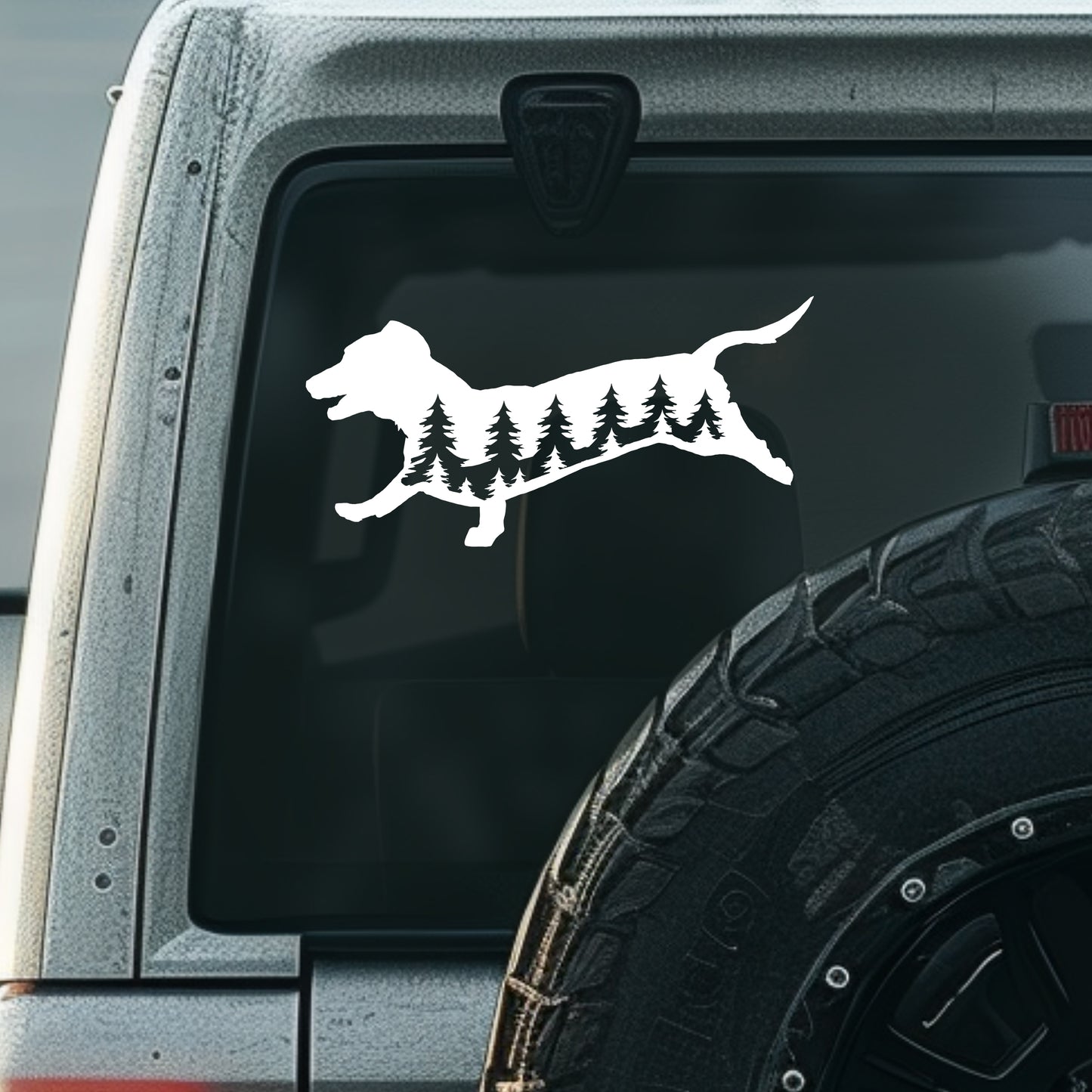 Running Dachshund Dog Vinyl Decal