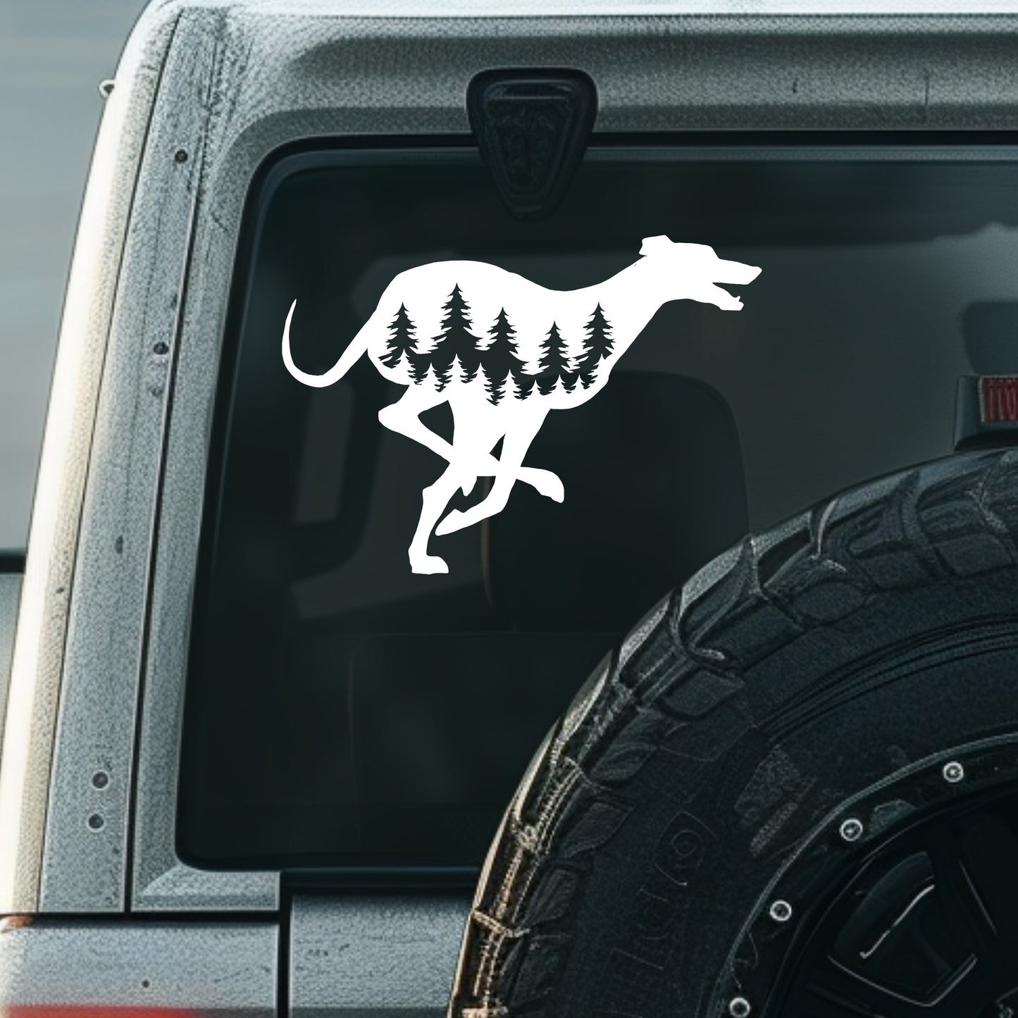 Running Greyhound Dog Vinyl Decal