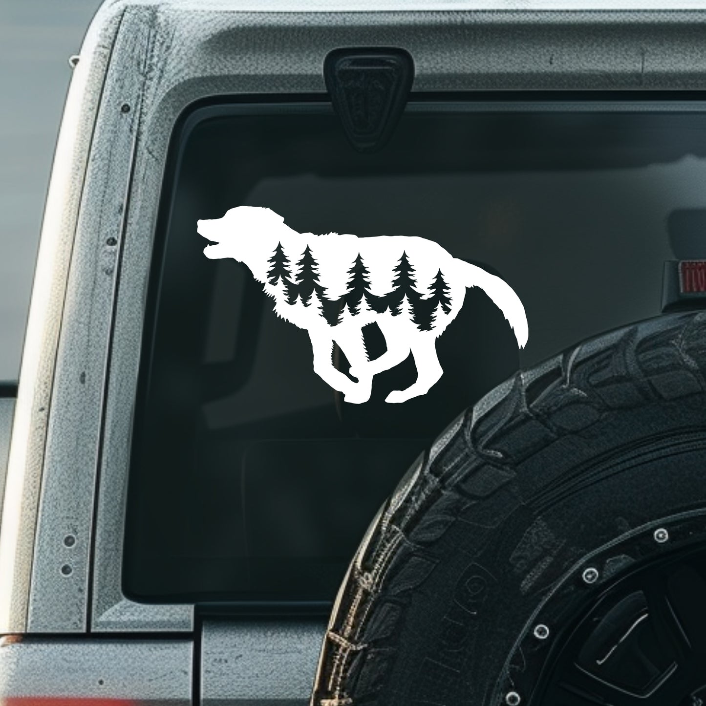 Running Labrador Dog Vinyl Decal