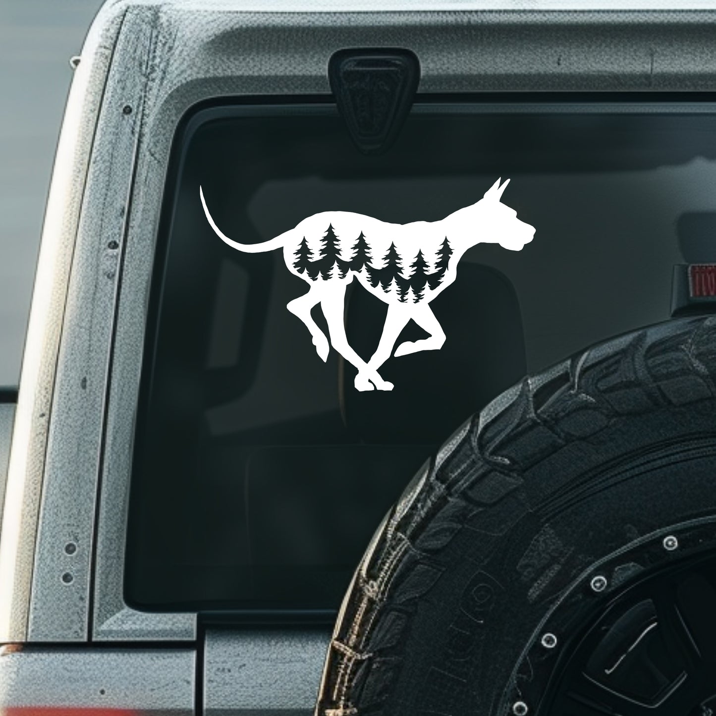 Running Great Dane Dog Vinyl Decal