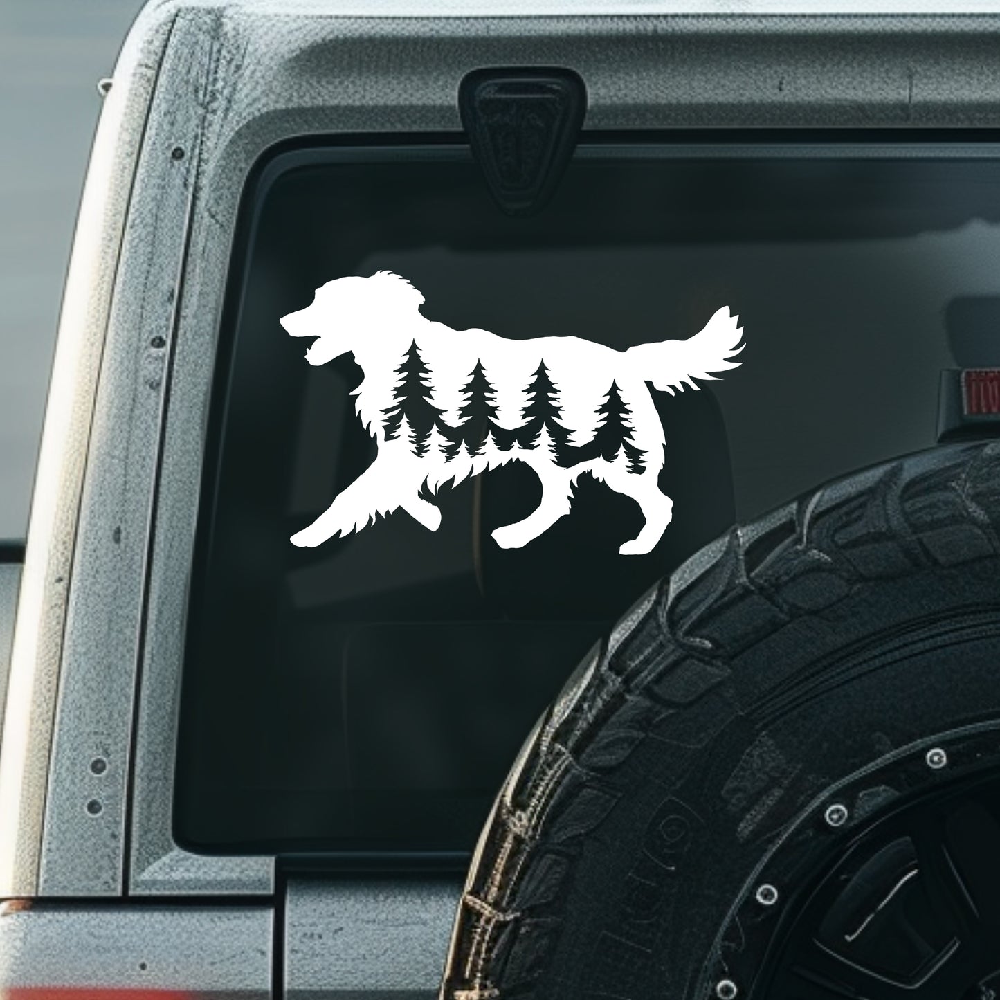 Running Golden Retriever Dog Vinyl Decal