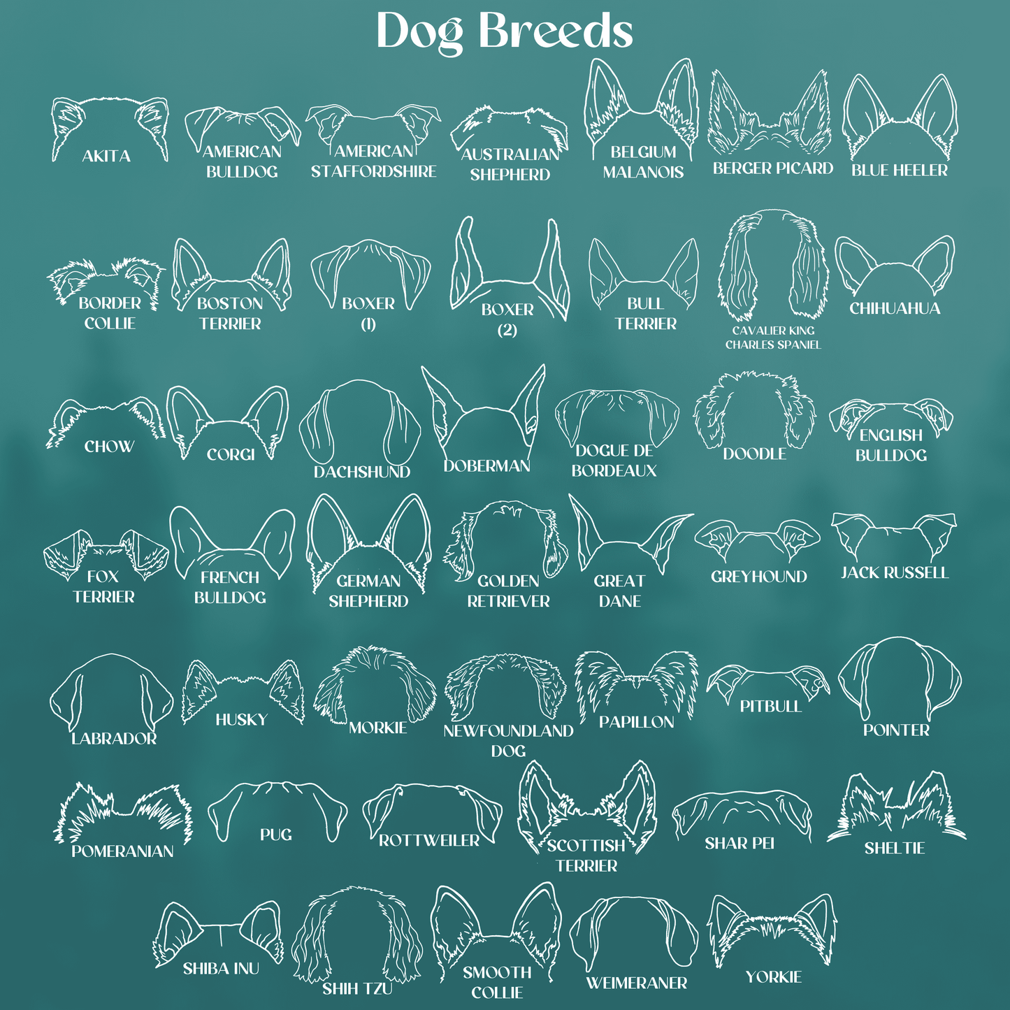 Custom Dog Ear Vinyl Decal