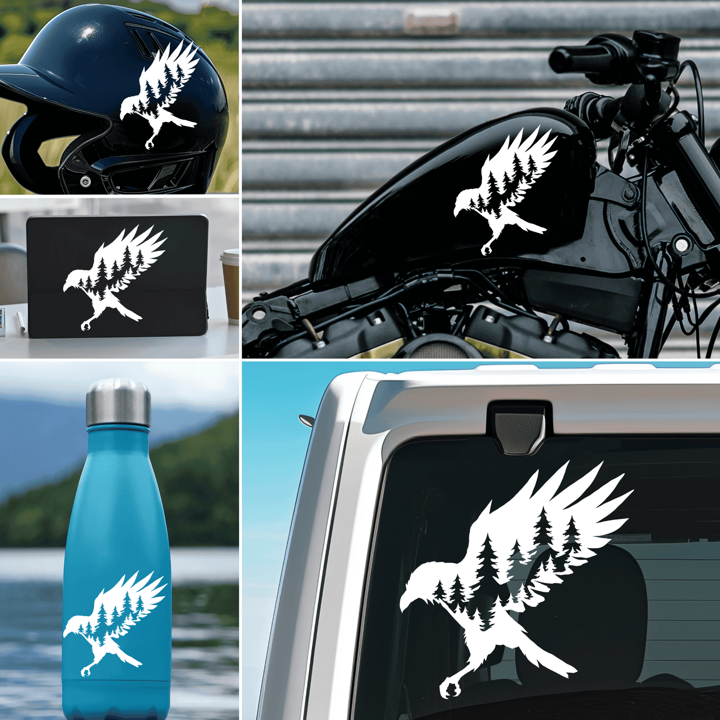 Flying Raven Vinyl Decal