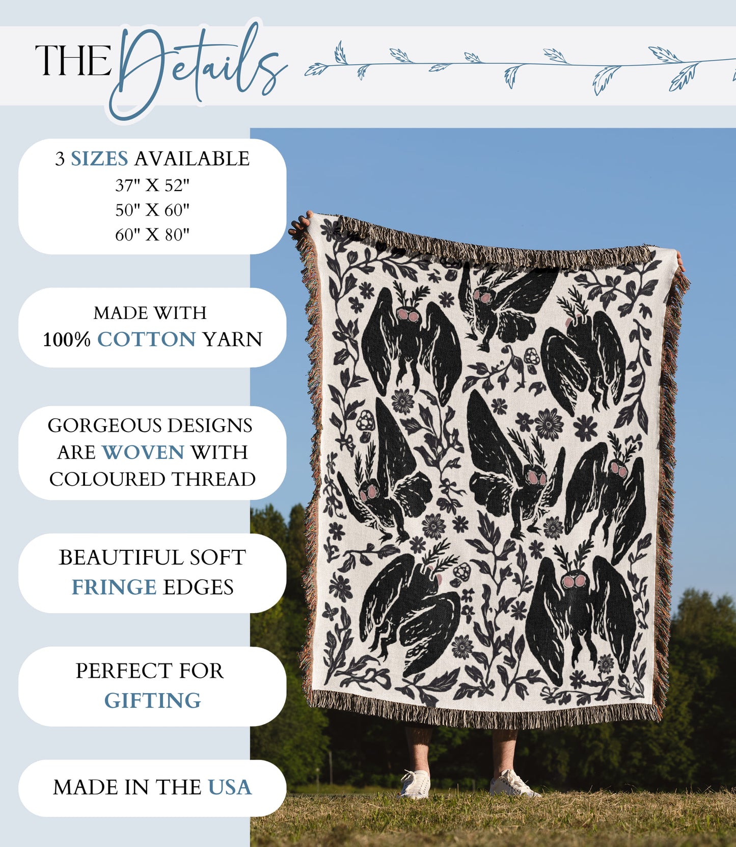 Mothman Woven Blanket