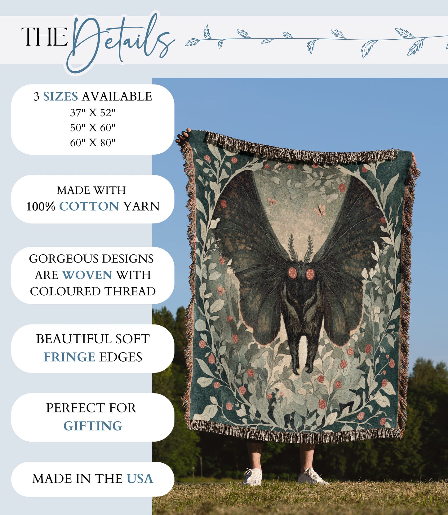 Mothman Woven Blanket