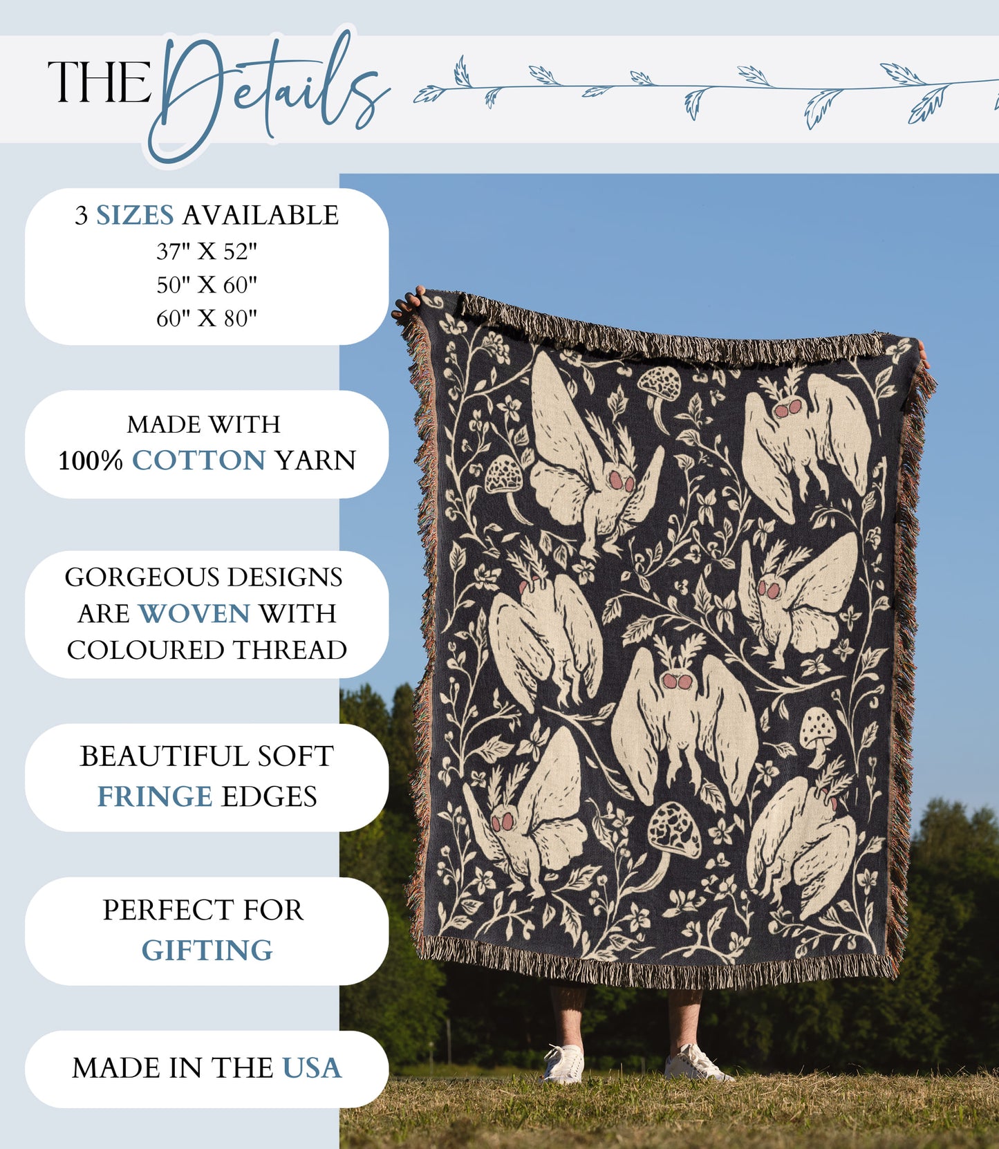 Mothman Woven Blanket
