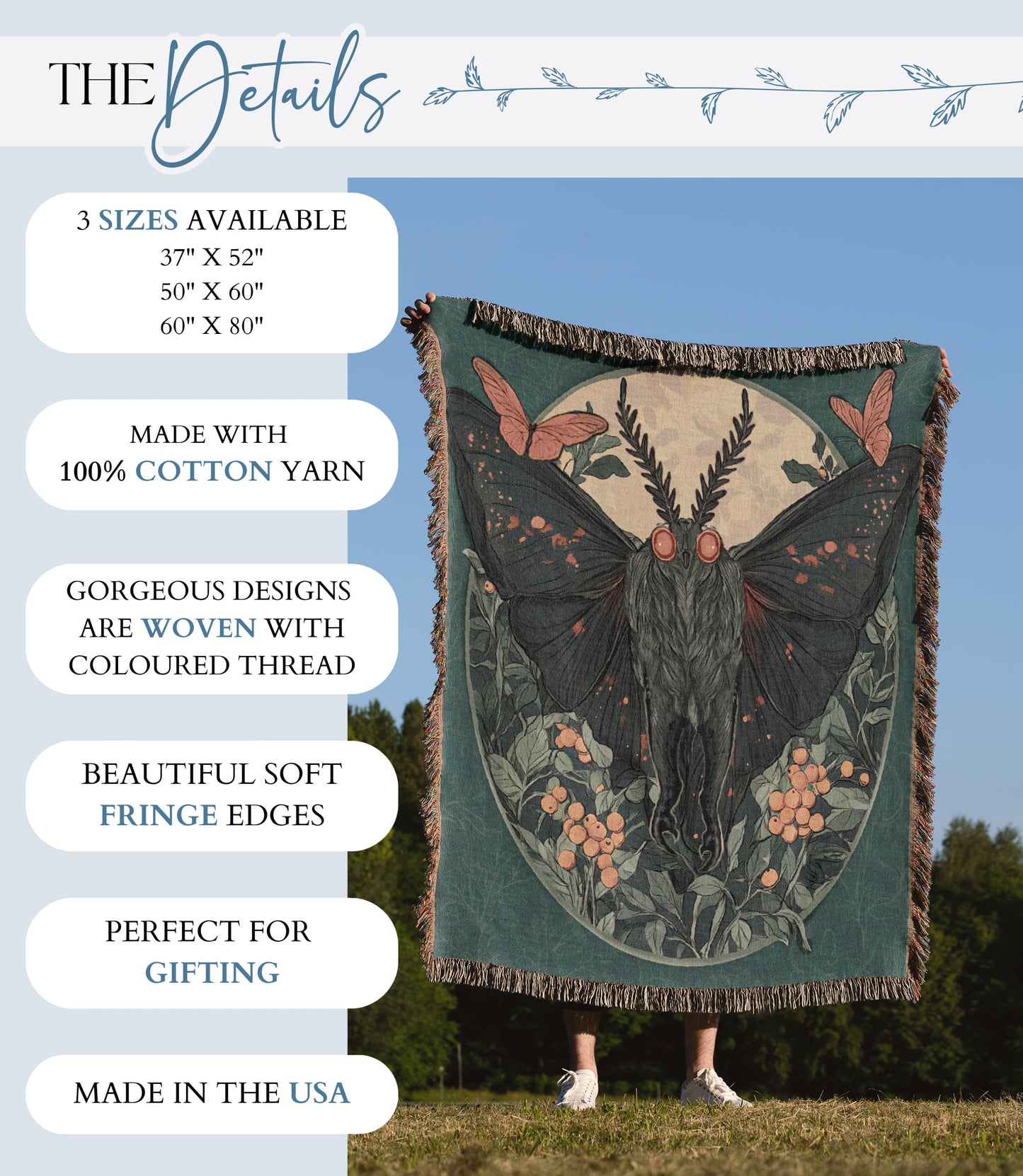 Mothman Woven Blanket