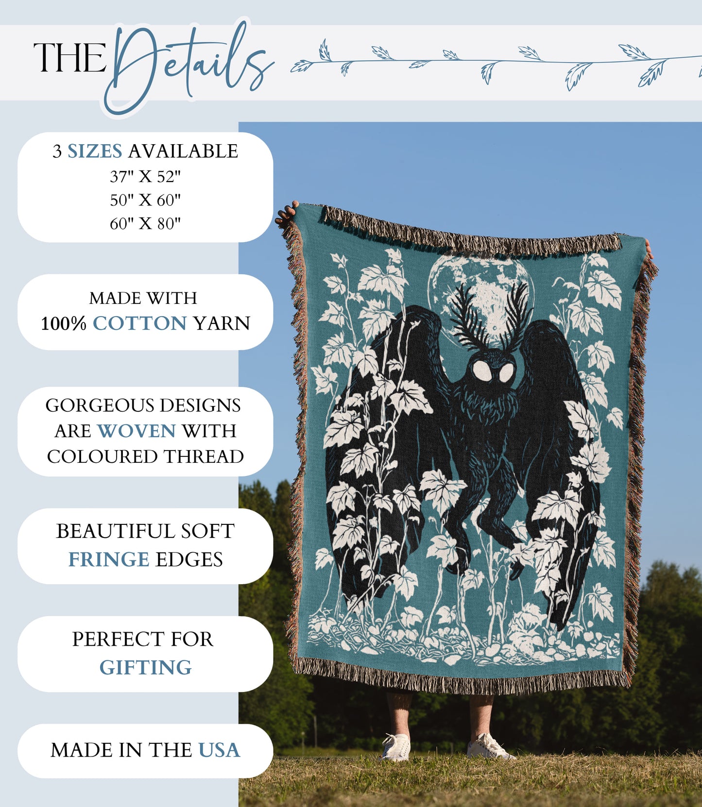 Mothman Woven Blanket