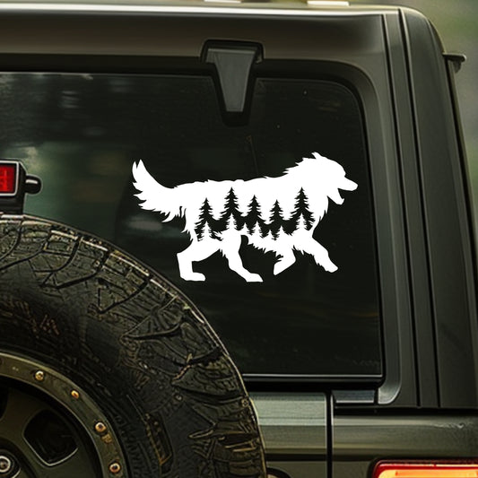 Running Australian Shepherd Dog Vinyl Decal