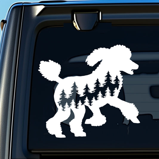 Running Poodle Dog Vinyl Decal