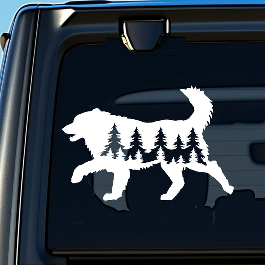 Running Great Pyrenees Dog Vinyl Decal