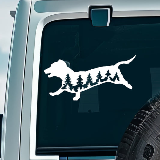 Running Dachshund Dog Vinyl Decal