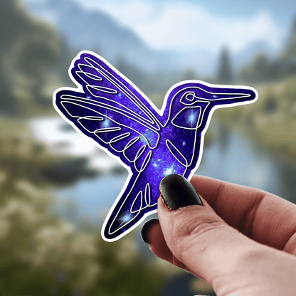 Galaxy Hummingbird Sticker