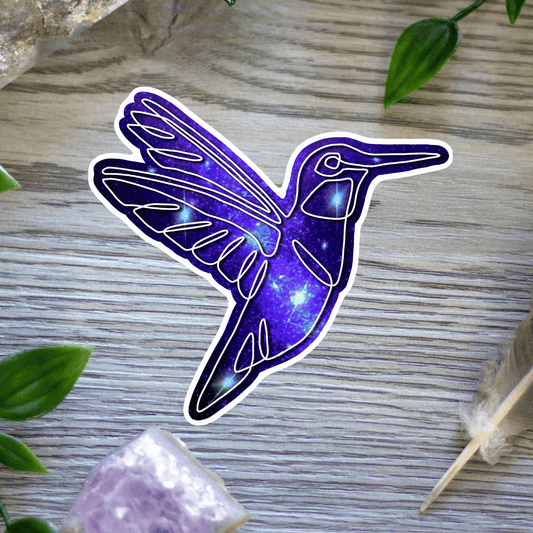 Galaxy Hummingbird Sticker