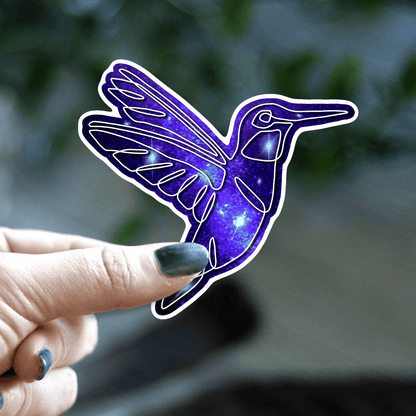 Galaxy Hummingbird Sticker