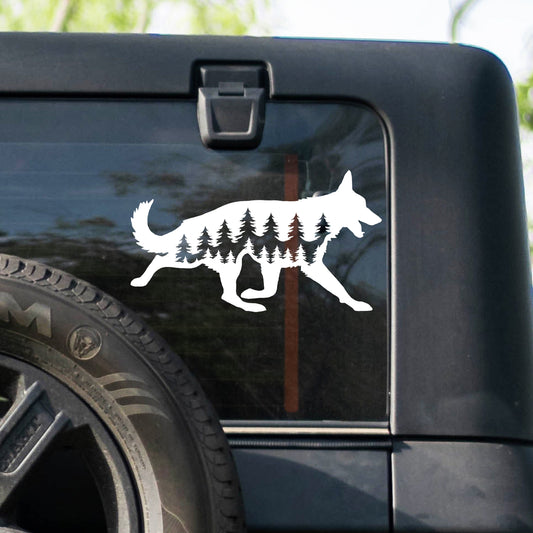 Running German Shepherd Dog Vinyl Decal