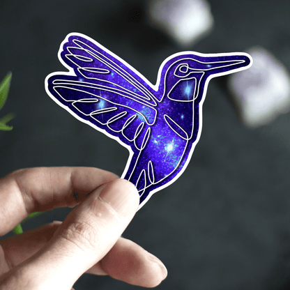 Galaxy Hummingbird Sticker
