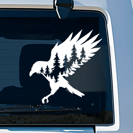 Flying Raven Vinyl Decal