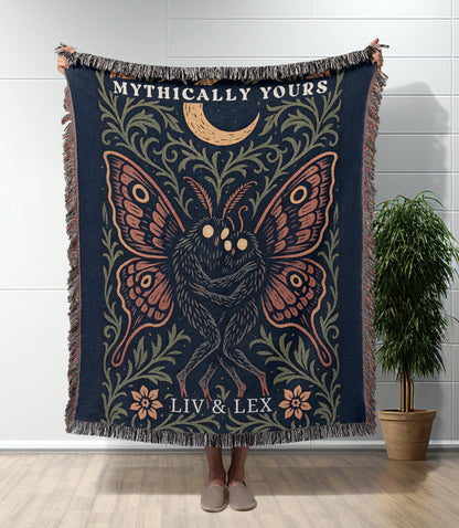 Personalized Mothman Woven Blanket