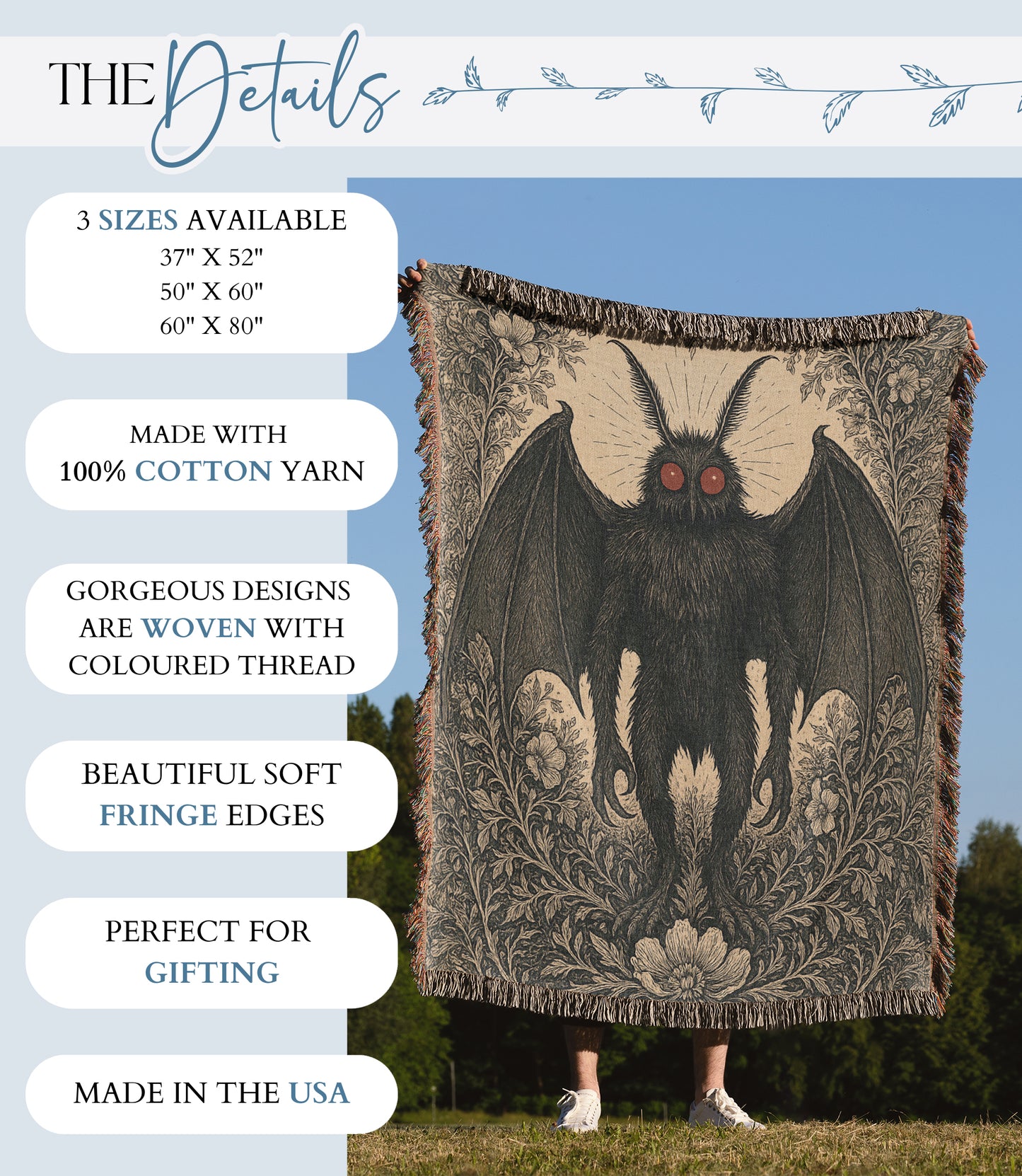 Mothman Woven Blanket