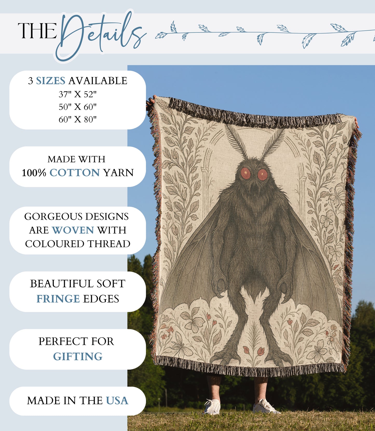 Mothman Woven Blanket