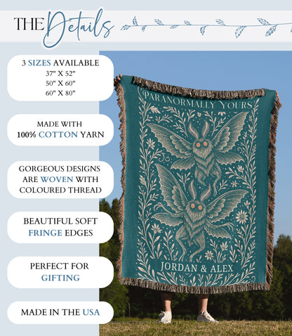 Personalized Mothman Woven Blanket
