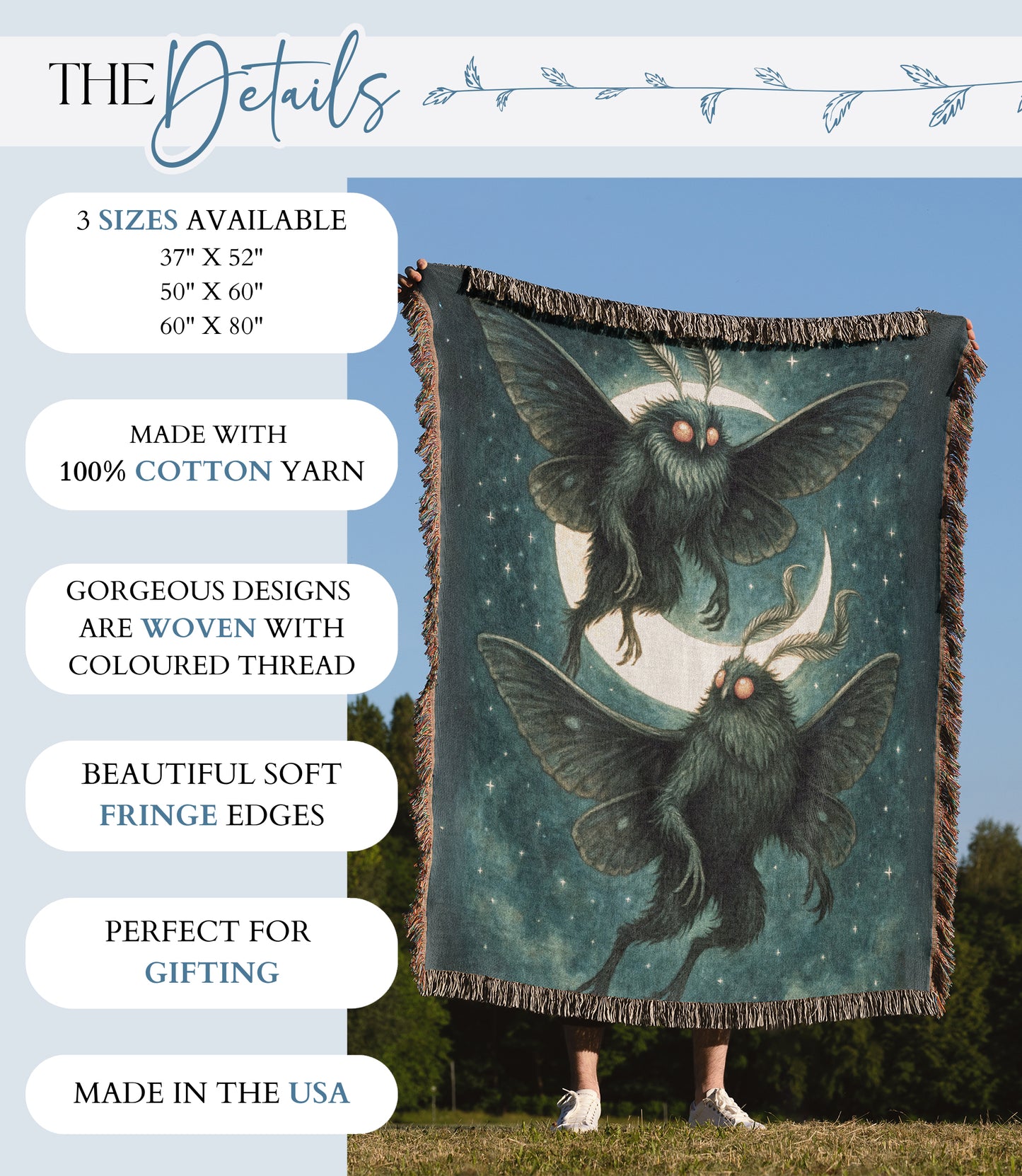 Mothman Woven Blanket