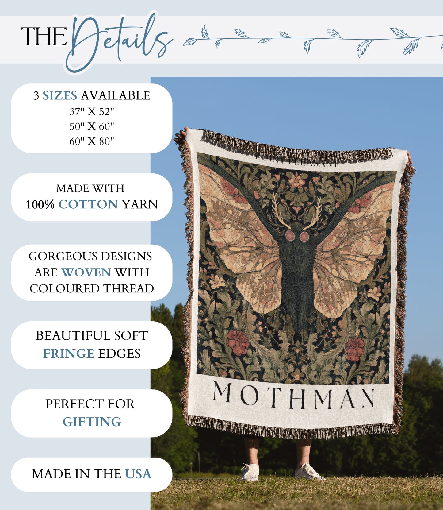 Mothman Woven Blanket