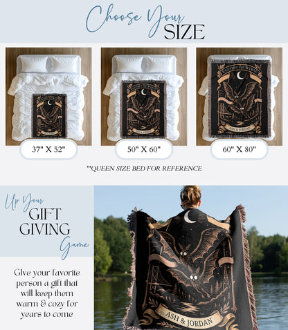 Personalized Mothman Woven Blanket