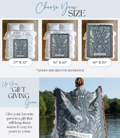 Personalized Mothman Woven Blanket
