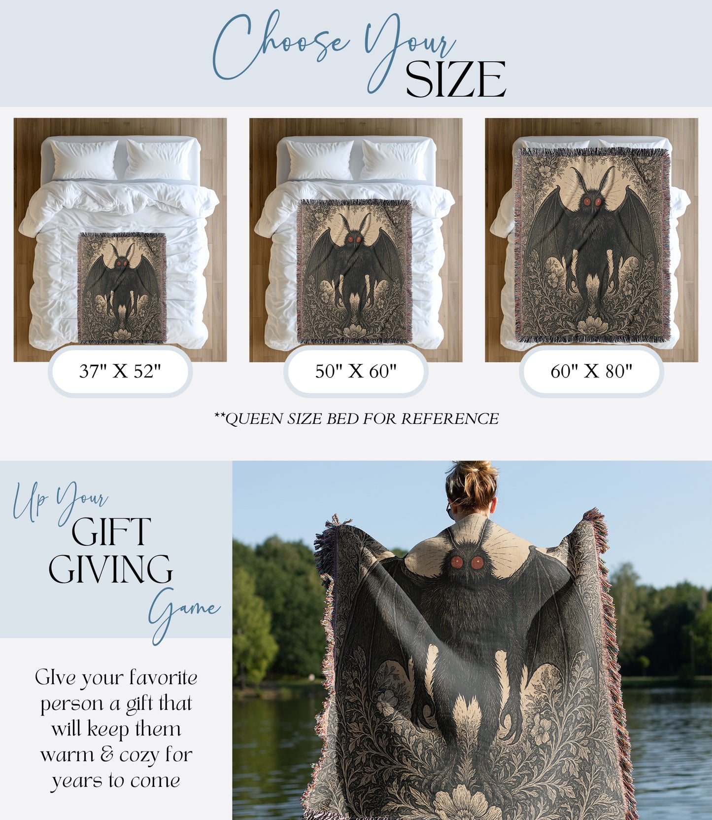 Mothman Woven Blanket