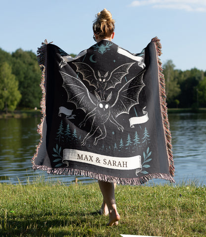 Personalized Mothman Woven Blanket