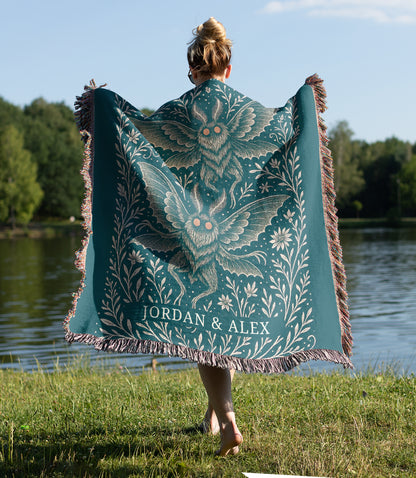 Personalized Mothman Woven Blanket