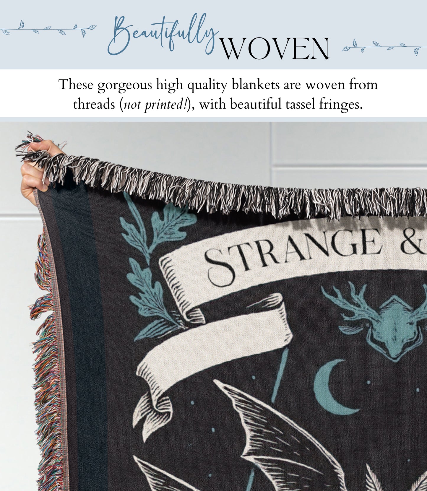 Personalized Mothman Woven Blanket