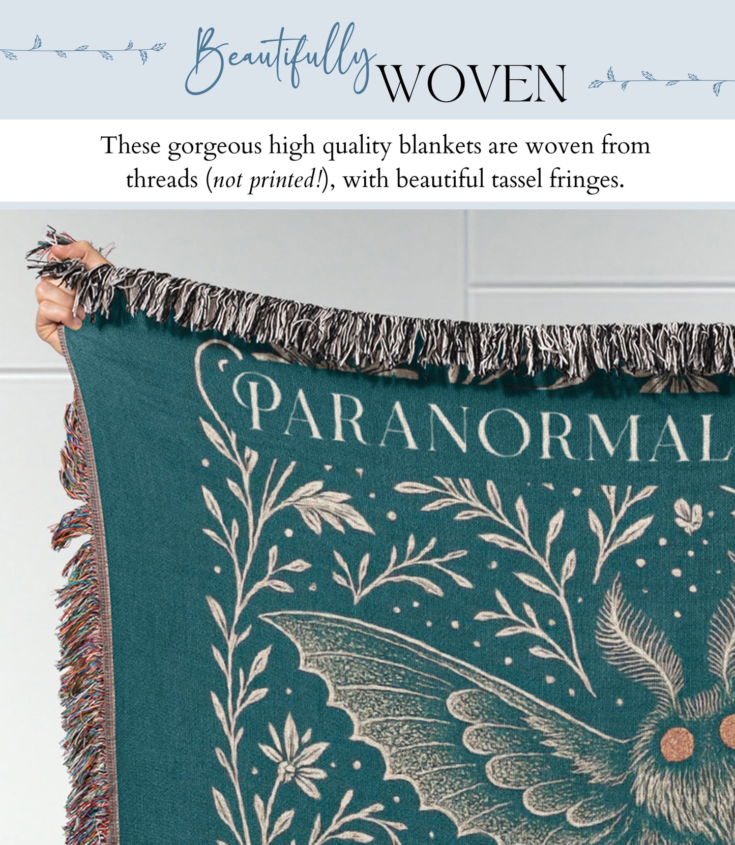 Personalized Mothman Woven Blanket