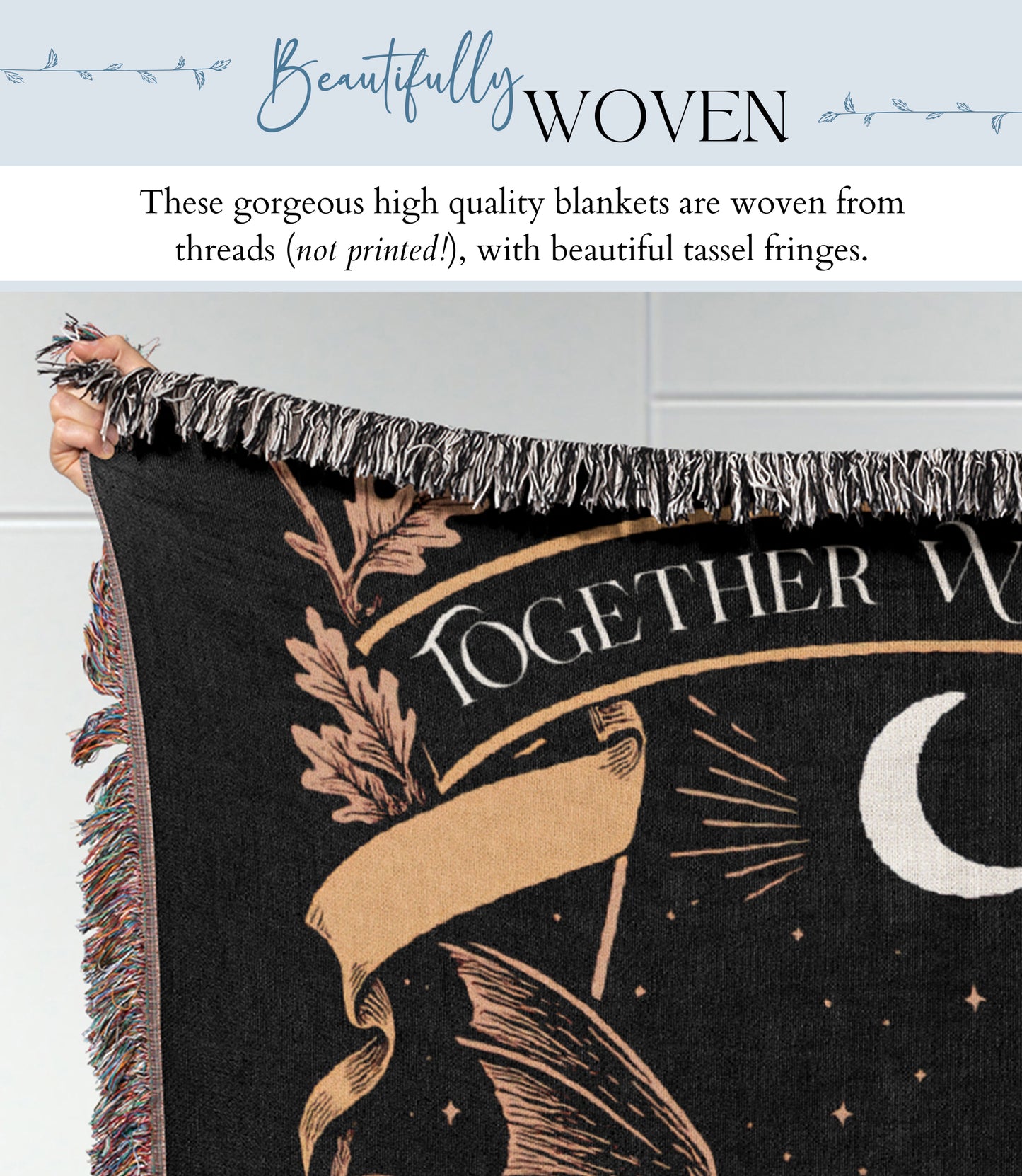 Personalized Mothman Woven Blanket