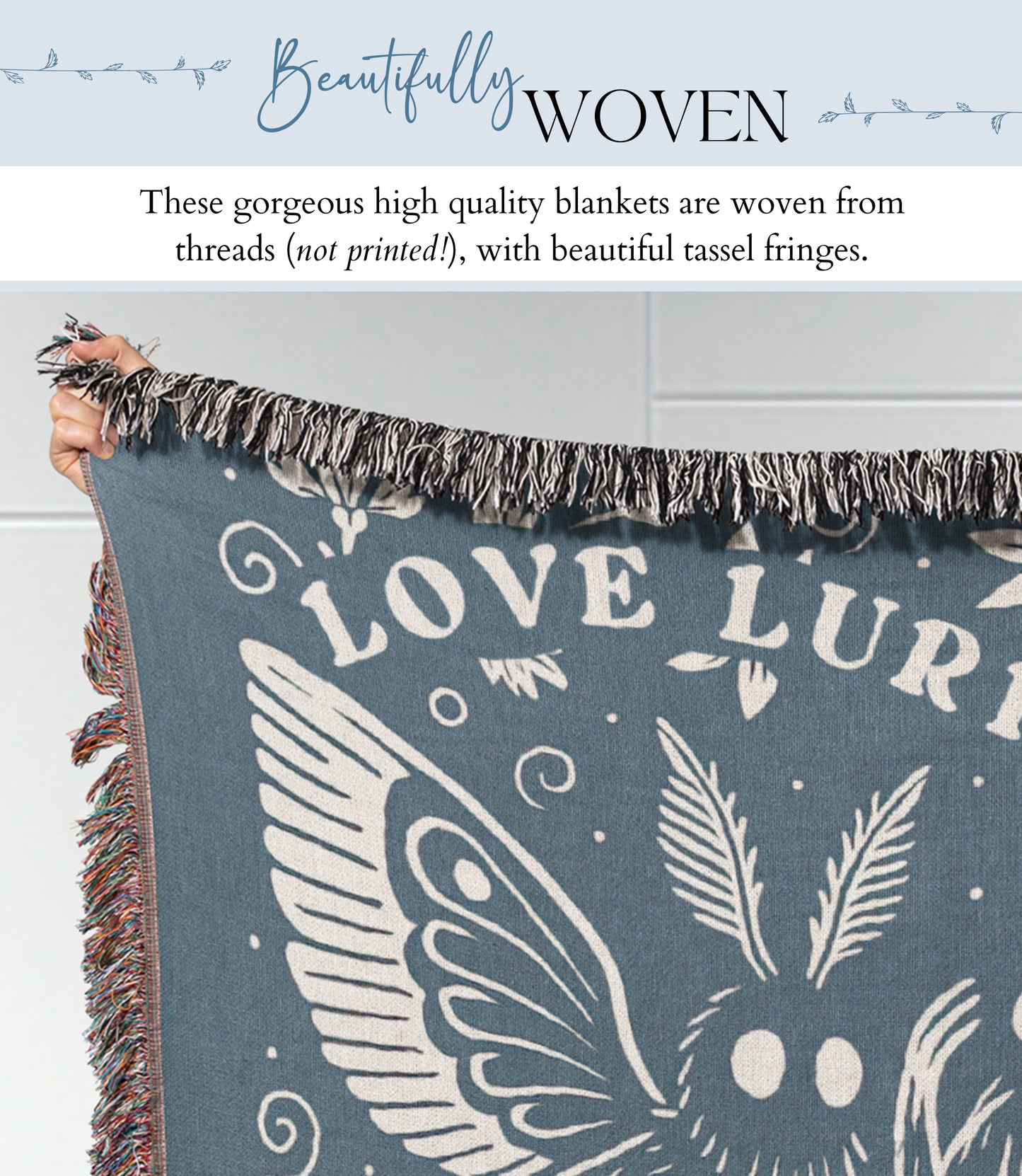 Personalized Mothman Woven Blanket