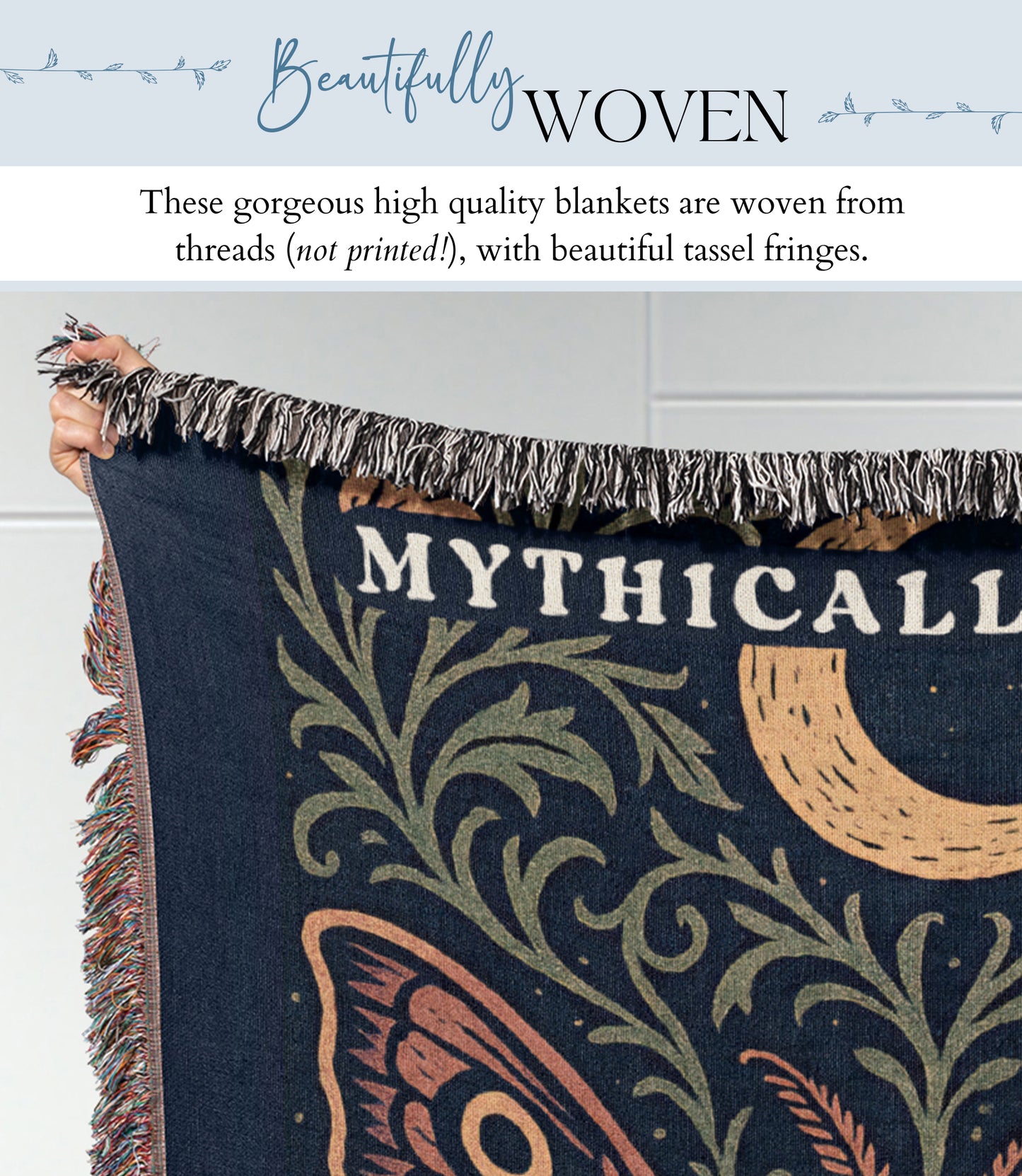 Personalized Mothman Woven Blanket