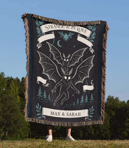 Personalized Mothman Woven Blanket