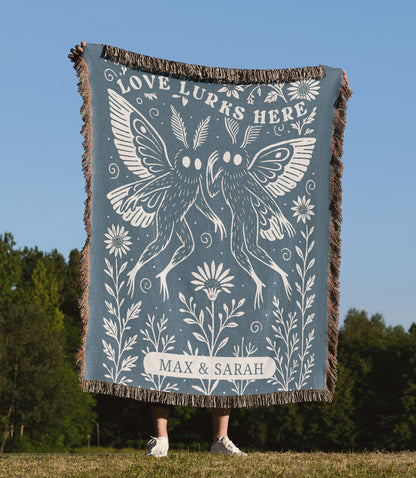 Personalized Mothman Woven Blanket