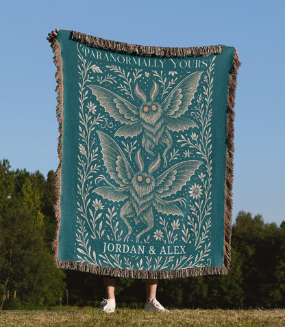 Personalized Mothman Woven Blanket
