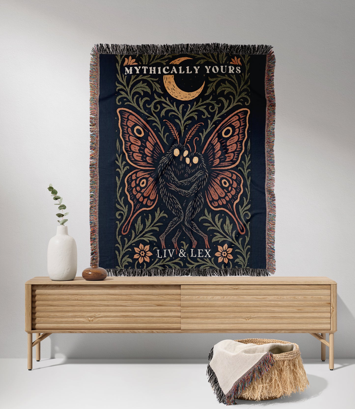 Personalized Mothman Woven Blanket