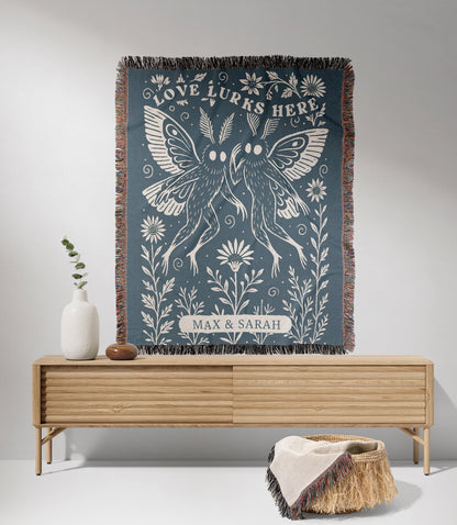 Personalized Mothman Woven Blanket