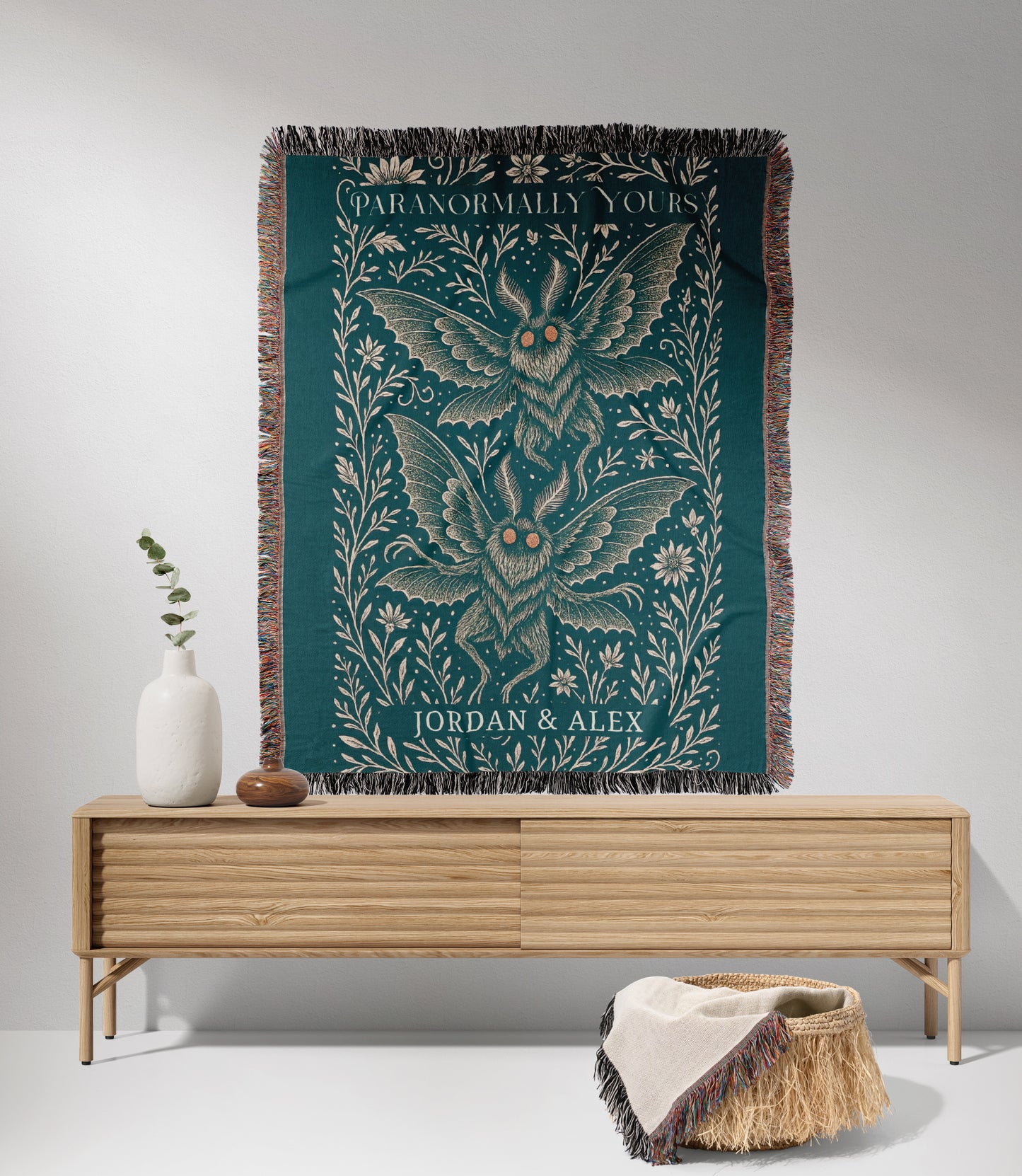 Personalized Mothman Woven Blanket