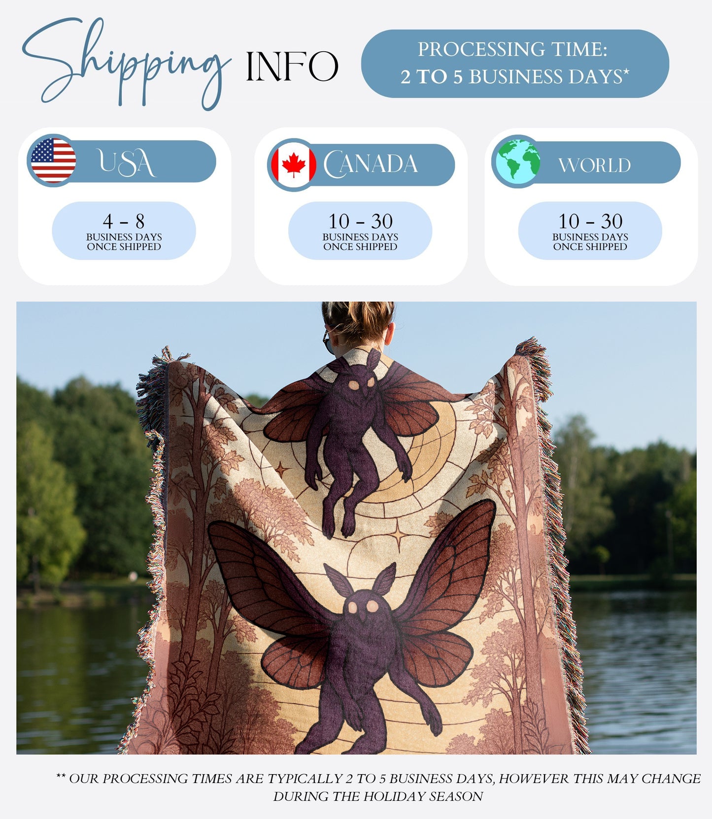 Mothman Woven Blanket