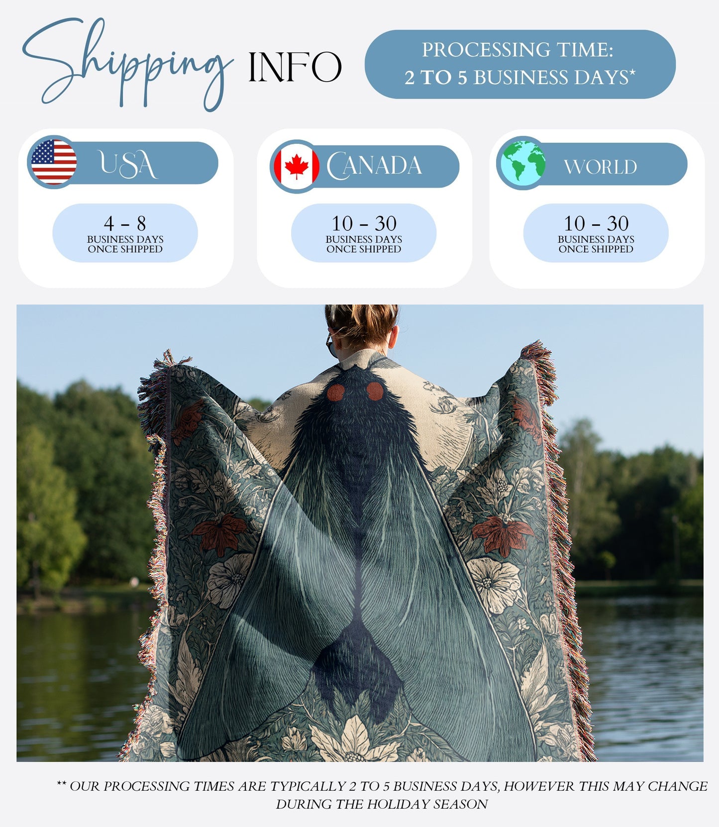 Mothman Woven Blanket