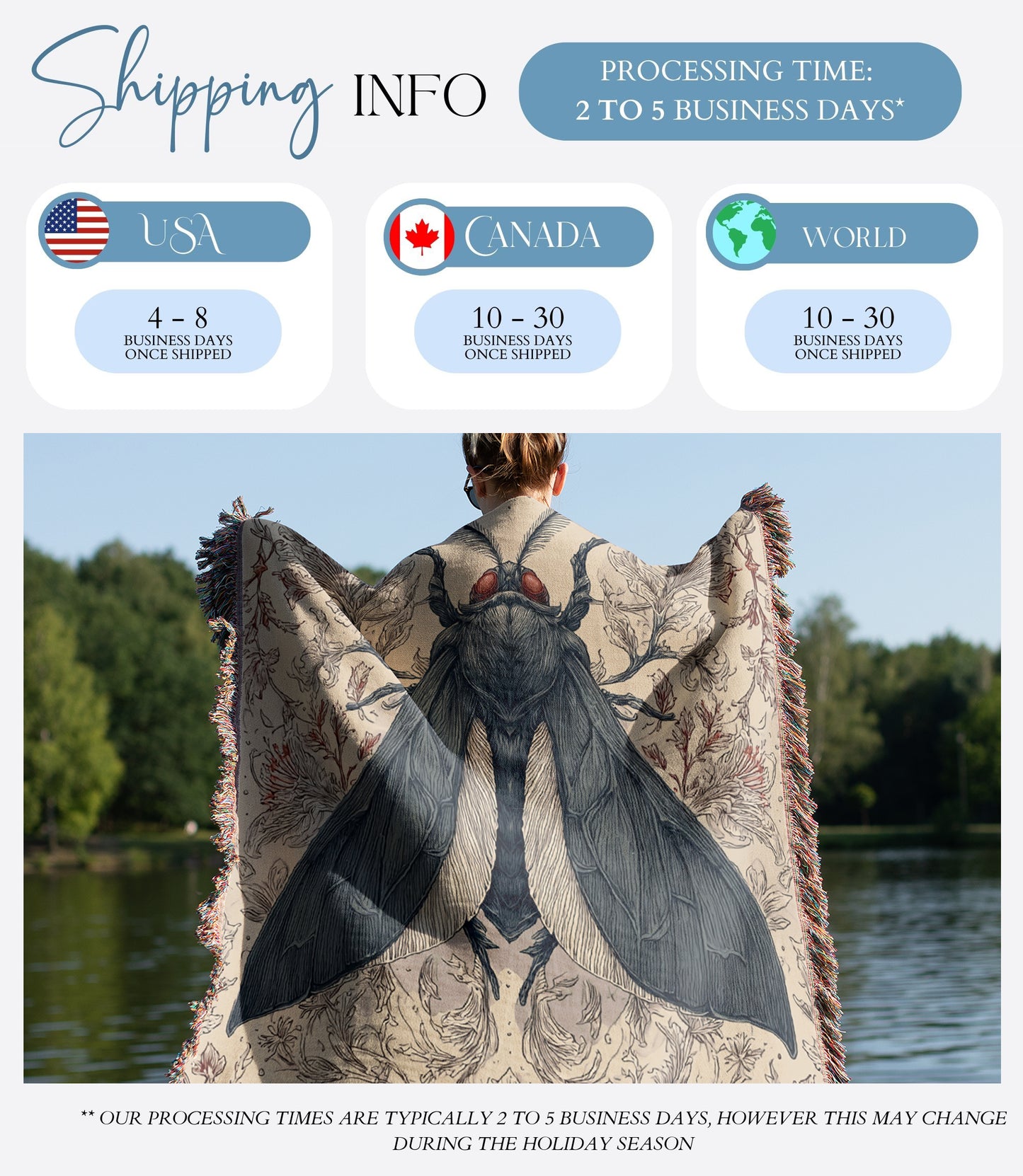 Mothman Woven Blanket